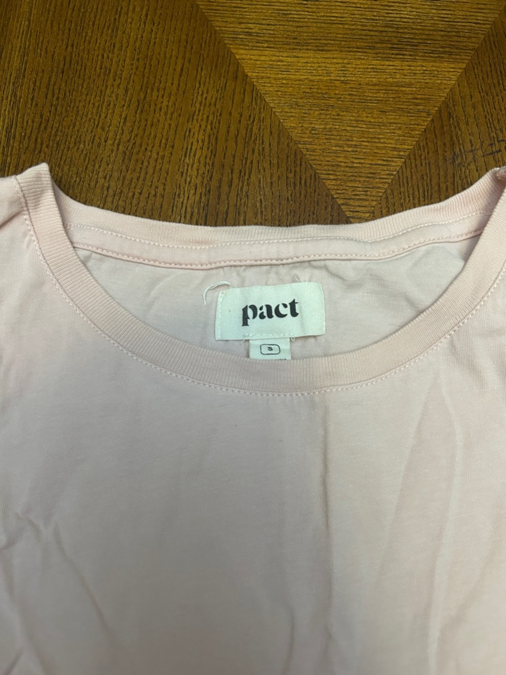 Pact Soft Crewneck Tee in Pale Pink